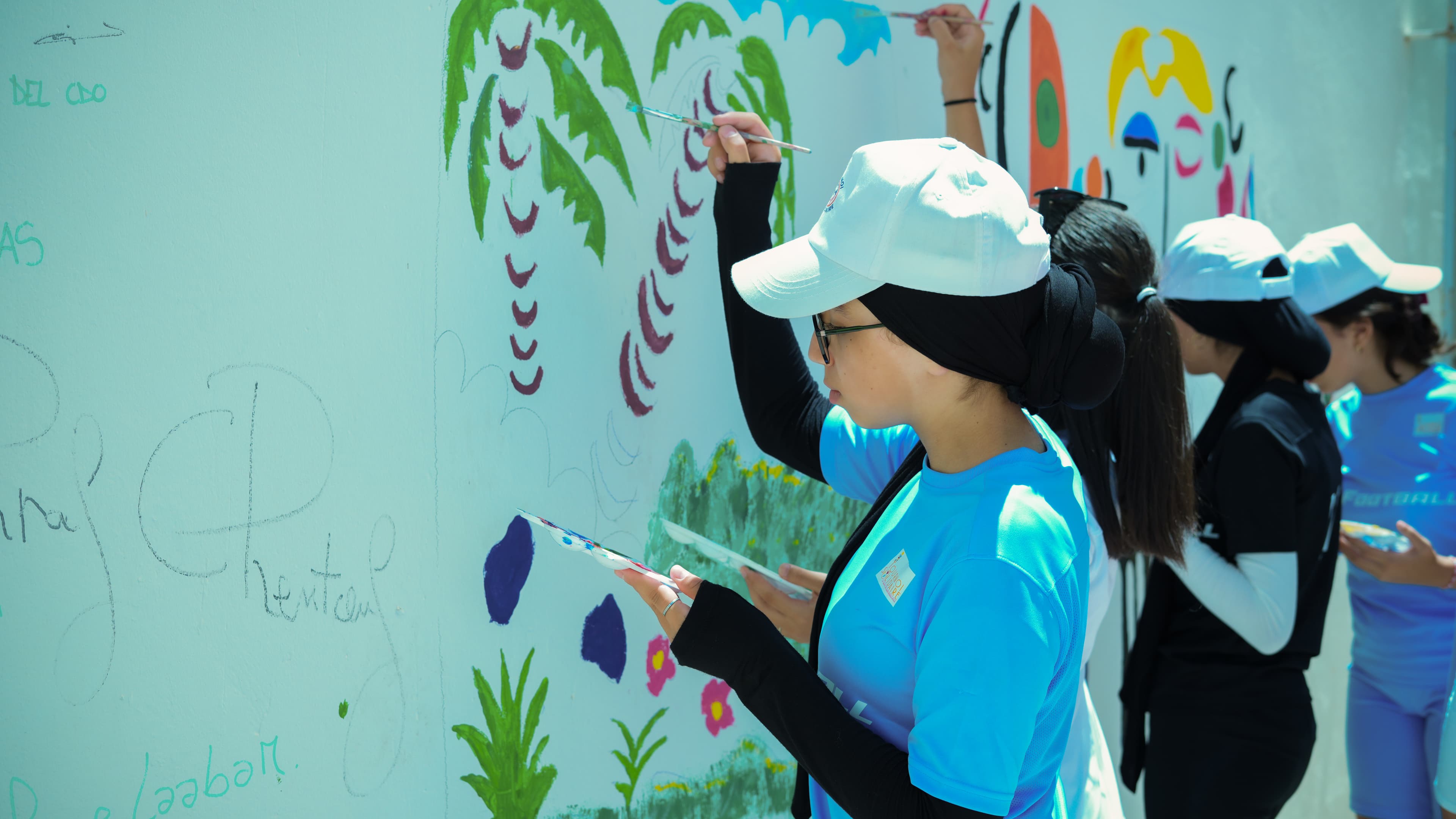 Atelier fresque murale pôle éducatif